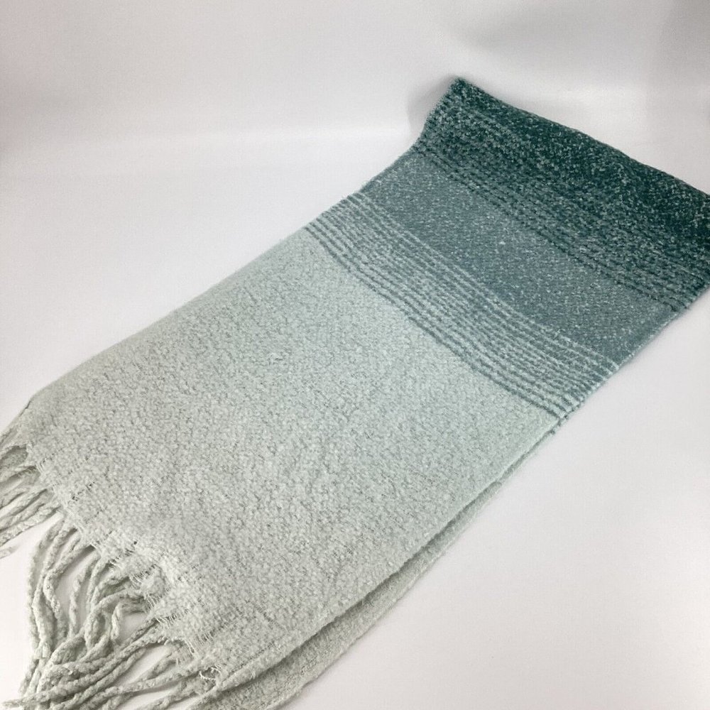 MER SEA Classic Chunky Oversized Fringe Shawl Wrap Bohemian Festival Green 76x20